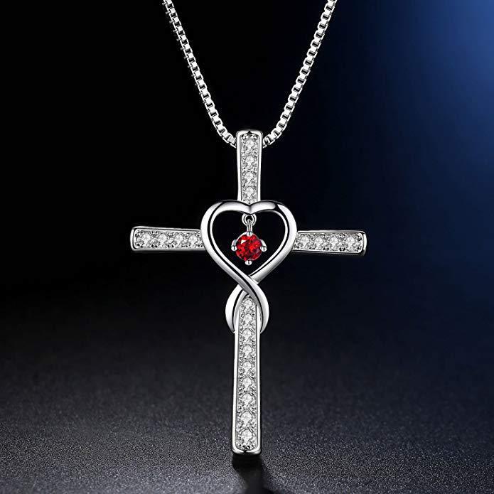 Cross Religious Belief Inlaid Zircon Pendant - Minihomy