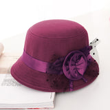 Casual Ladies Big Brim Woolen Hat