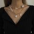 Asymmetrical Shaped Imitation Pearl Set Necklace - Minihomy