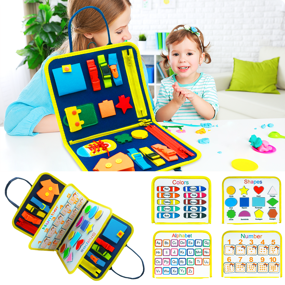 Children's Busy Board Dressing And Buttoning Learning Baby Early Education Learning Toy - Minihomy