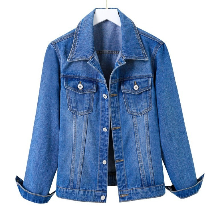 Denim Jacket Women Jeans Jackets Blue Black New Autumn Wear - Minihomy