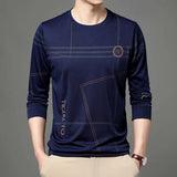 Men's Round Neck Long Sleeve T-Shirt - Minihomy