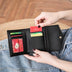 Wallet Short Style Cross Section Youth Three-fold Wallet Business Multi-card Zipper Coin Purse Wallet Card Holder - Minihomy