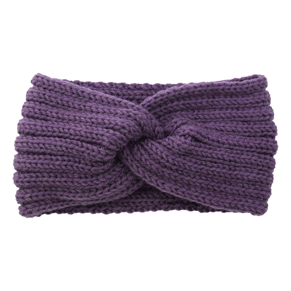 Knitted Cross Headband Ear Protection Braided Headband