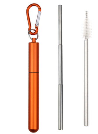 Telescopic colorful stainless steel straw