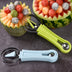 Three-in-one Stainless Steel Multi-purpose Fruit Ball Excavator Spoon Portable Digging Kitchen Tool Summer Party