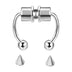 1pcs U Shaped Fake Nose Ring Hip Hoop Septum Rock Stainless Steel Magnet Nose Piercing