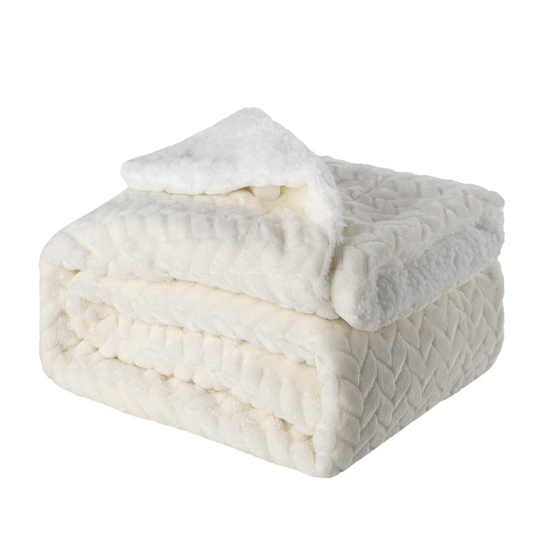 Thickened Flannel Lamb Wool Composite Double Blanket: Cozy Comfort for Any Occasion