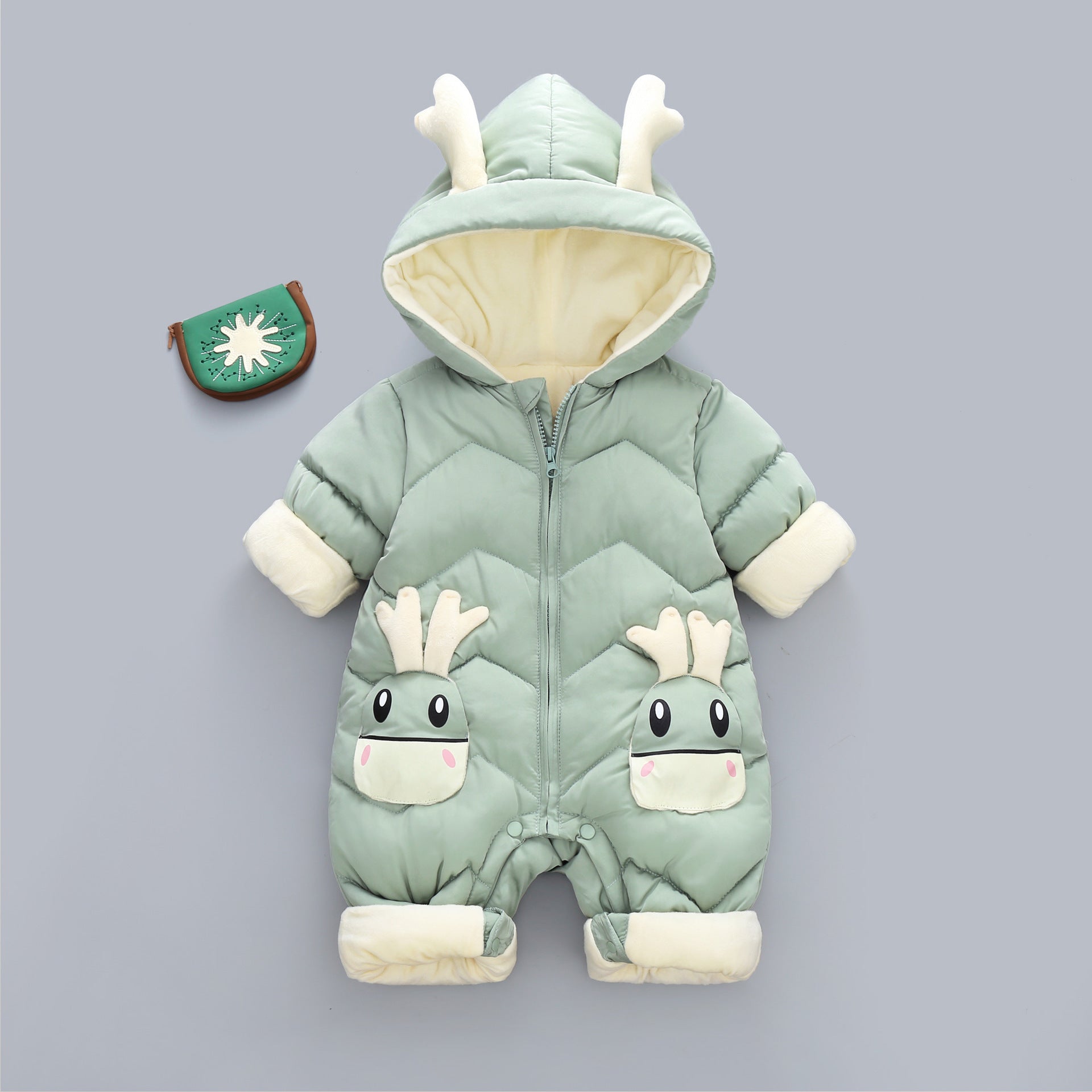 Baby Winter Snowsuit Plus Velvet Thick Baby Boys Jumpsuit