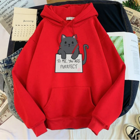 Girls Blank Solid Color Hoodie Sweater