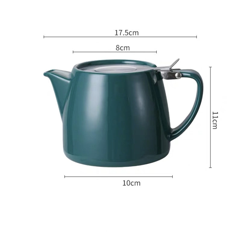 Large-capacity High-temperature-resistant Ceramic Teapot With Lid