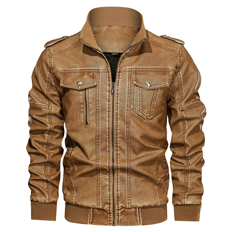 Winter And Autumn Men faux Leather Motorcycle Jackets