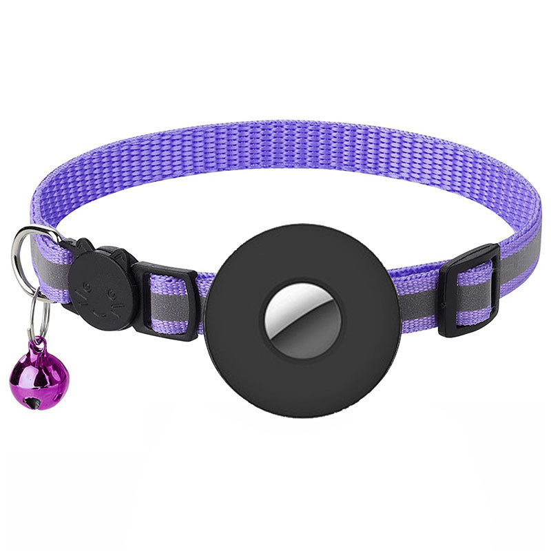 Airtag Pet Collar With Bell Reflective Adjustable Anti-lost Cat Dog Collar - Minihomy