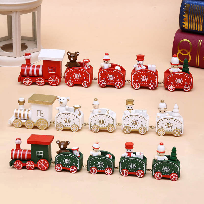 Christmas Ornament Wooden Train