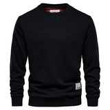 Men's Loose Round Neck Men's Sweater Solid Color Casual