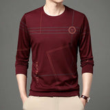 Men's Round Neck Long Sleeve T-Shirt - Minihomy