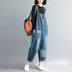 Casual Literary Women's Plus Size Denim Overalls - Minihomy