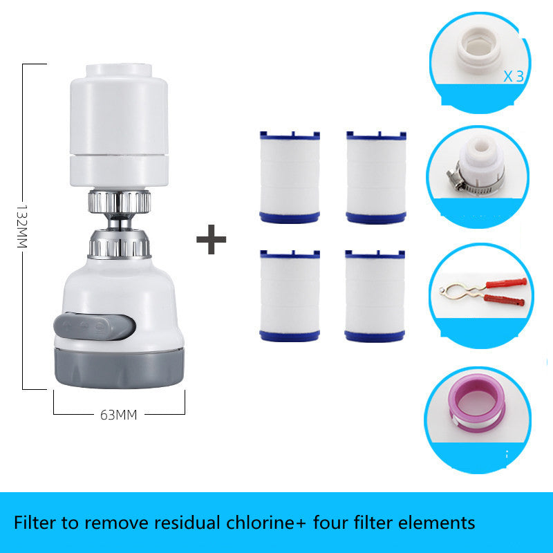 Extender Water Filter Tap Head Nozzle Activated Carbon Water Purifier - Minihomy