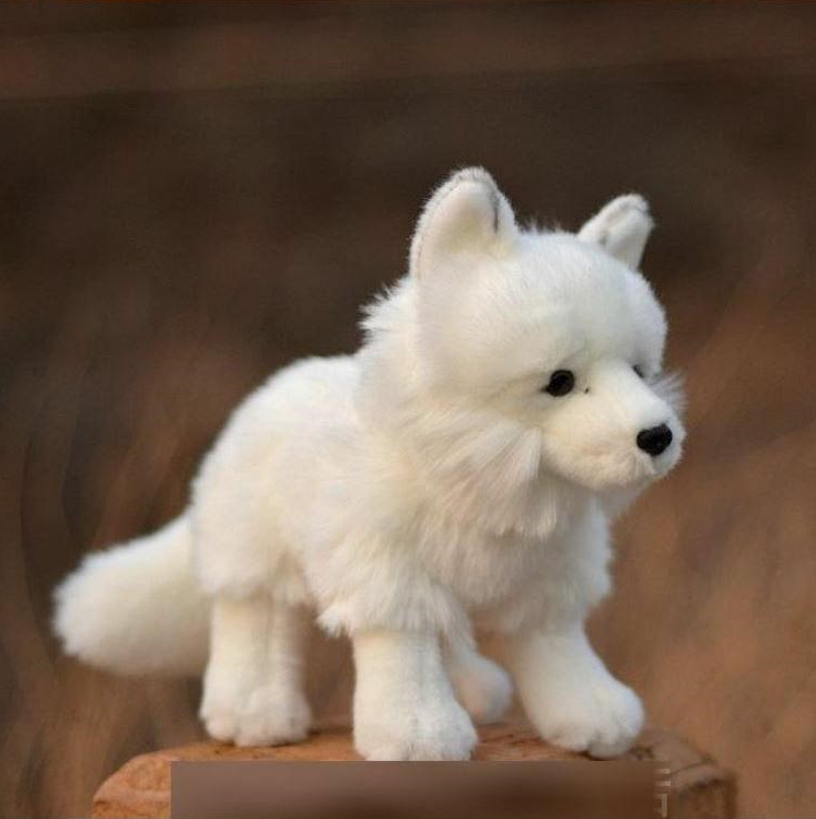 Simulation arctic fox plush toy doll