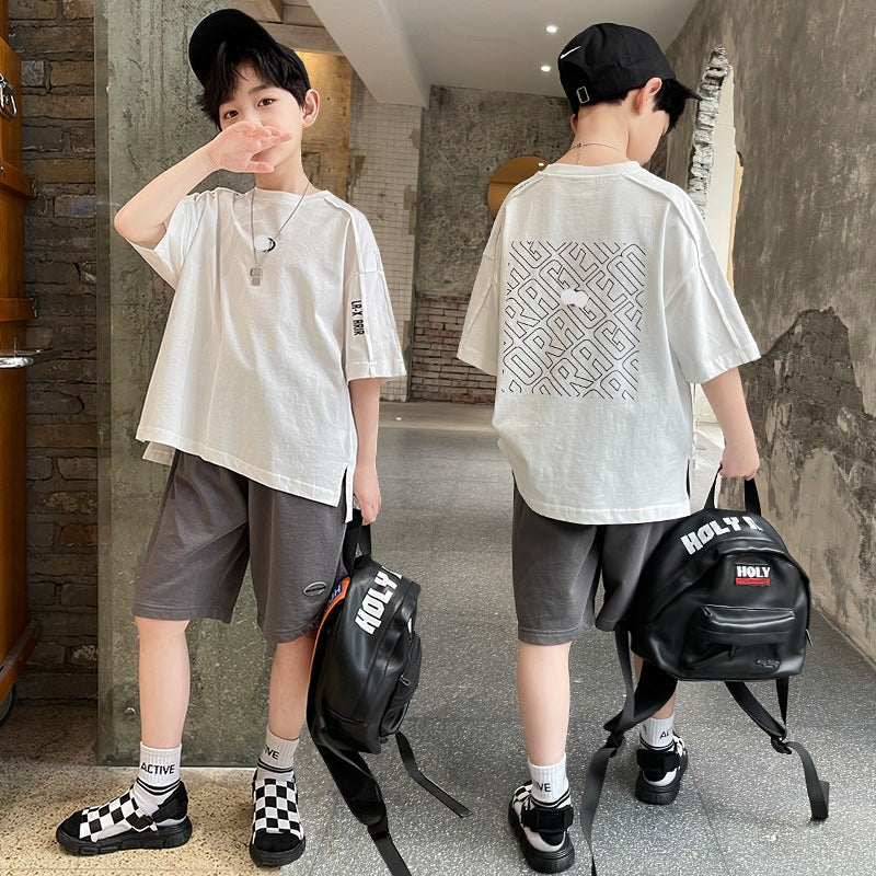 Children Summer Boy T-Shirt Shorts 2Pcs/set - Minihomy