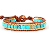 Imperial Stone Hand-woven Leather Bracelet - Minihomy