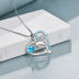 Dolphin Necklace for Women 925 Sterling Silver Dolphin Sea Wave Love Heart Pendant Necklace Jewellery Birthday Friendship Gift for Mother