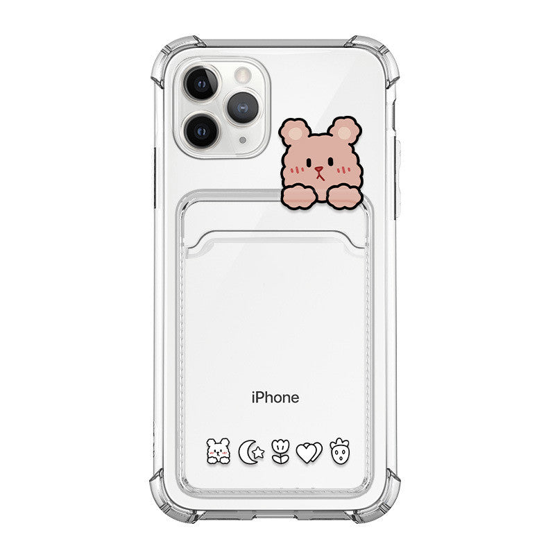 Cartoon Transparent Card Phone Case