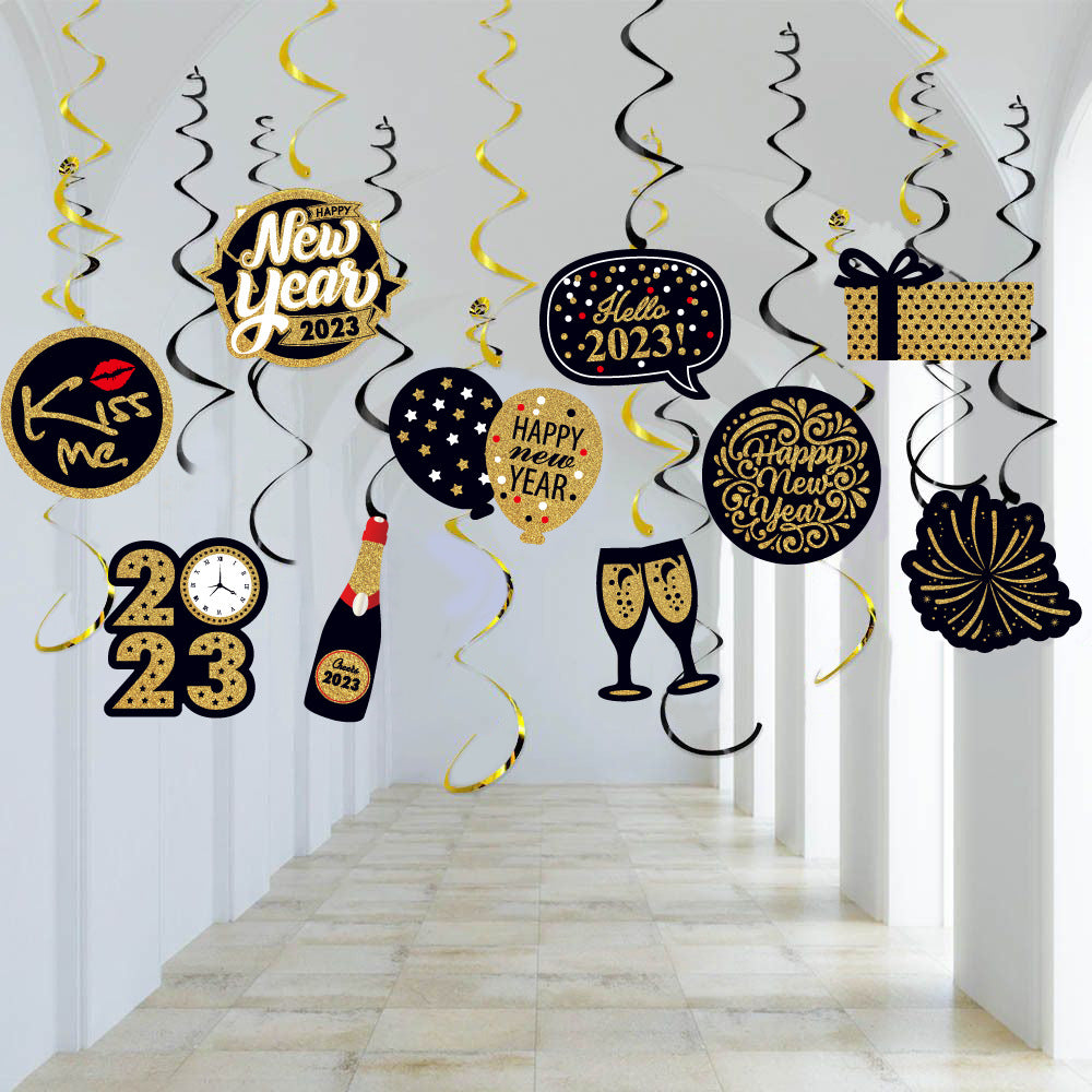 New Year Spiral Decoration Interior Party Decorations - Minihomy