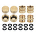 MATCC Garden Hose Adapter Hose End Caps 3/4 Inch GHT Brass Hose Connector Male to Male Female to Female Fittings 2 Kits 4 Pack Garden Hose Caps - Minihomy