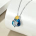 Sunflower Pendant Necklace Love Heart Necklace