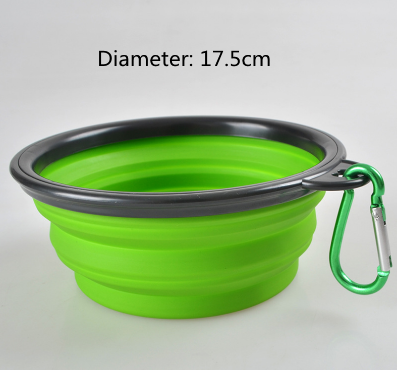 Folded Silicone Pet Dog Bowl