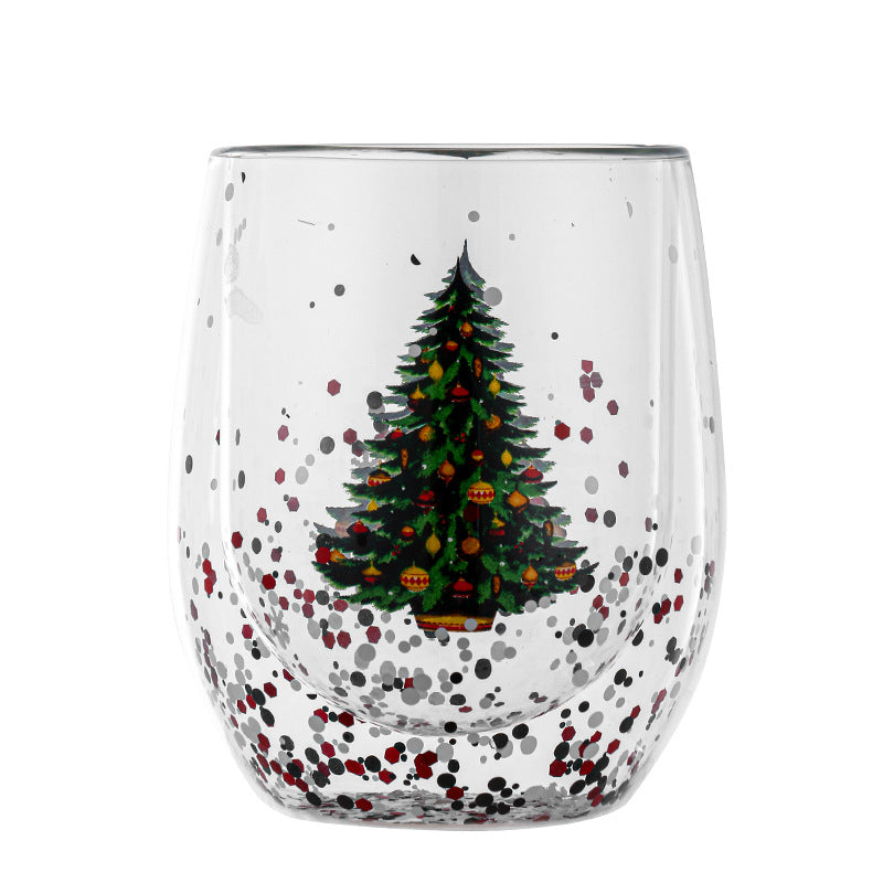 Christmas Tree Cup Heat-resistant Double-layer Flowing Sequins - Minihomy