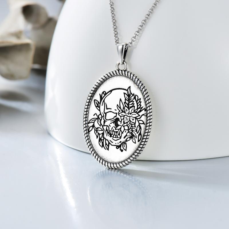 Coin Necklace Nightmare Before Christmas Gothic Jewelry Cameo Skull Steampunk Chunky Pendants Jewelry - Minihomy