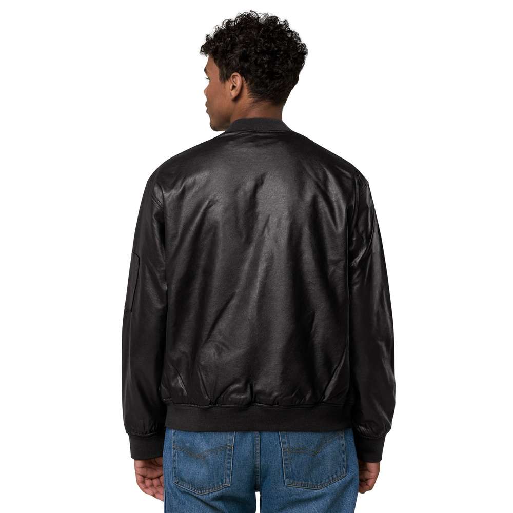 Freedom Leather Bomber Jacket - Minihomy