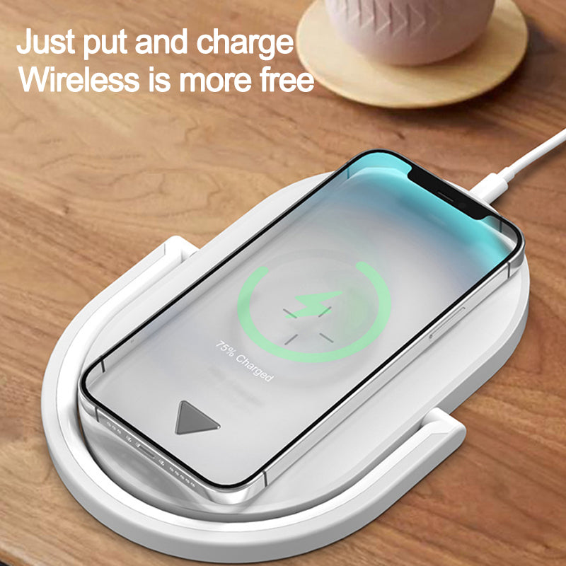 3 In 1 Foldable Wireless Charger Night Light Charging Station - Minihomy