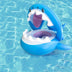 Inflatable Swimming Ring For Kids With Awning Shark Seat Ring Baby Float For Swimming Pool Toys Seat Removable Water Ring - Minihomy