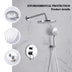 DQOK Thermostatic Shower Faucet Chrome  Bathroom  Shower Mixer Set Waterfall Rain Shower System Bathtub Faucet Taps