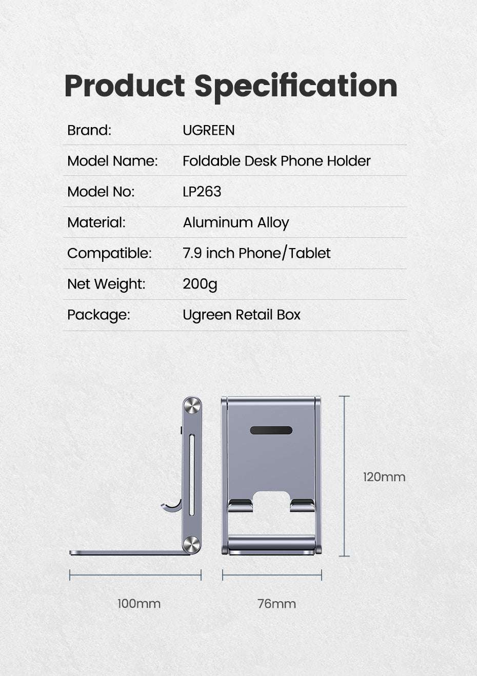 Cell Phone Adjustable Desk Phone Holder for iPhone 13 12 Pro Max - Minihomy