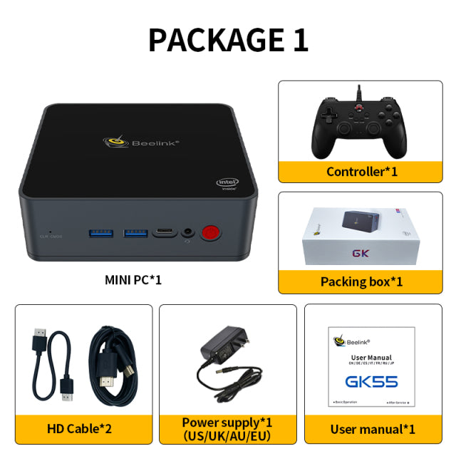 Retro Video Game Console Beelink Super Console X PC Lite For PS2/WII/PS1/SS/N64/GAMECUBE WIN10 Pro With 71000+ Games Mini PC Box