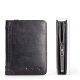 Genuine Leather Men Wallet Small Mini Card Holder Male Wallet Pocket Retro purse High Quality