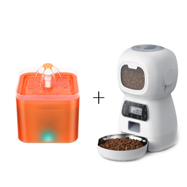 Smart Automatic Dog Cat Feeder 4.5 Liters Dry Food Dispenser Plus 2L Water Feeder Suitable For Small And Medium Pet Smart Feeder