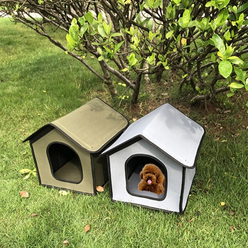 Waterproof Cat House Foldable Pet House for Small Dogs Cats EVA Pet Bed Nest With Inner Pad Portable Outdoor Cat Accessories