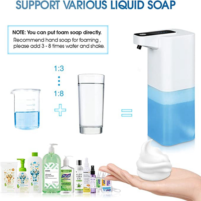 Foam Liquid Soap Dispenser Automatic Soap Dispensers for Bathroom Touchless Dish Soap Dispenser Electric Hand Free Soap Pump