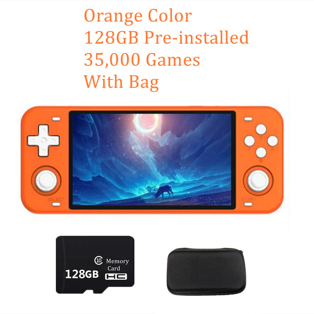 Best IPS 5 inch screen RGB10 MAX Retro Handheld Portable Game Console 64G 128G 20000 games Quad Core support bluetooth wifi - Minihomy