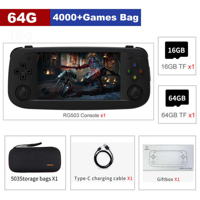 ANBERNIC RG503 RG351P Retro Video Game Console RK3326 Linux System PC Shell PS1 Game Player Portable Pocket HandheldGame Console - Minihomy