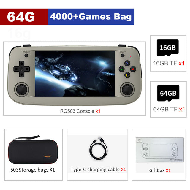 ANBERNIC RG503 RG351P Retro Video Game Console RK3326 Linux System PC Shell PS1 Game Player Portable Pocket HandheldGame Console - Minihomy