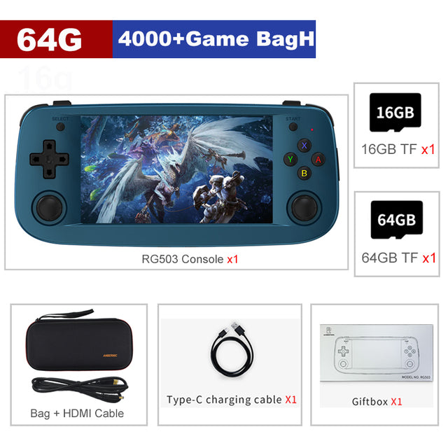 ANBERNIC RG503 RG351P Retro Video Game Console RK3326 Linux System PC Shell PS1 Game Player Portable Pocket HandheldGame Console - Minihomy