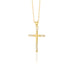 Stainless Steel Gold Cross Chain Necklace For Women Men