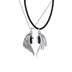 Wing Necklace for Women Men Matching Demon Dragon Wing Love Heart Pendant Necklace