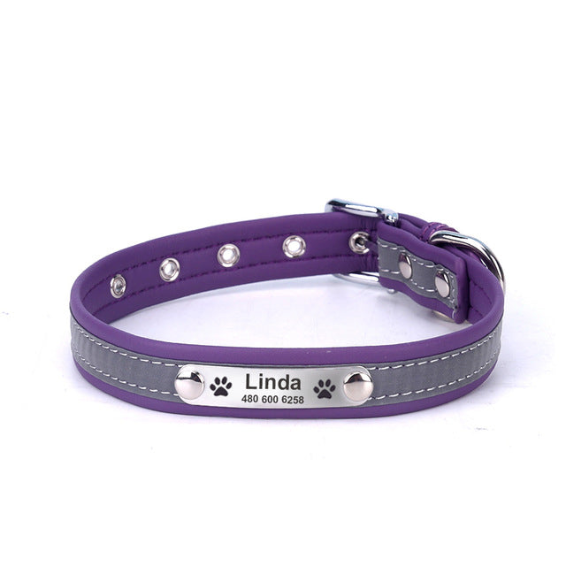 Personalized Dog Leather Collar